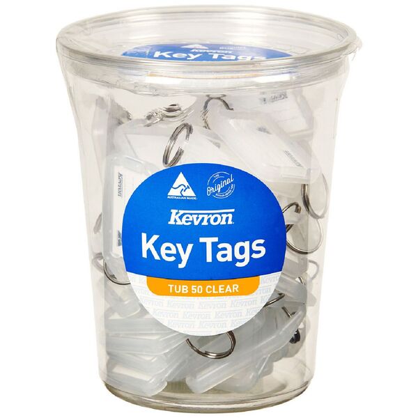 Kevron ID5 Key Tags Clear 50 Pack