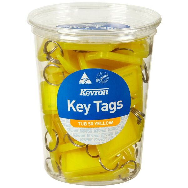 Kevron ID5 Key Tags Yellow 50 Pack
