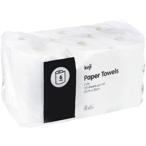 Keji Paper Towels 120 Sheets 6 Pack