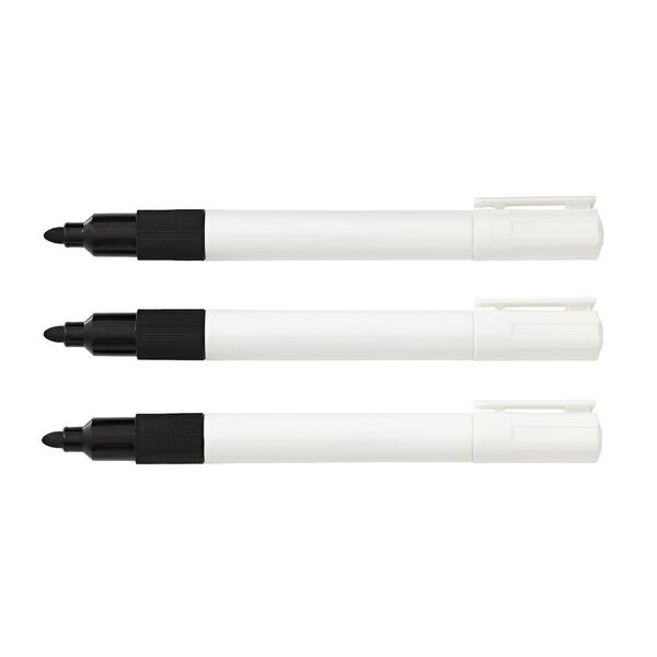 Keji Whiteboard Markers Bullet Black 3 Pack