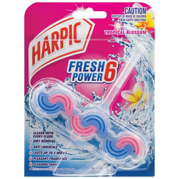 Harpic Fresh Power6 Toilet Block Tropical Blossom 39g