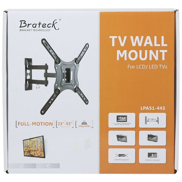 Brateck Monitor/TV Full Motion Wall Mount 23-55"