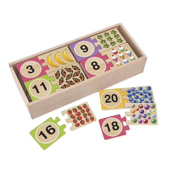 Melissa & Doug Wooden Number Puzzle Cards