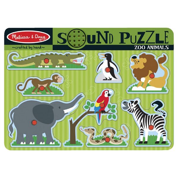 Melissa and Doug Wooden Puzzle Zoo Animals