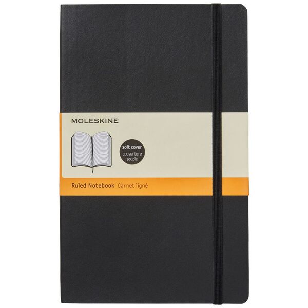 Moleskine Classic Soft Cover Ruled Large Notebook Black