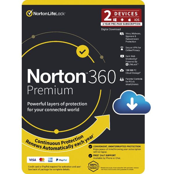 Norton 360 Premium 2 Devices 2 Years Download