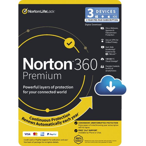Norton 360 Premium 3 Devices 2 Years Download