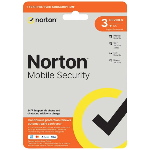 Norton Mobile Security for Android 3 Device 1 Year ESD