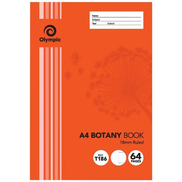 Olympic A4 55gsm 18mm Ruled Botany Book 64 Page