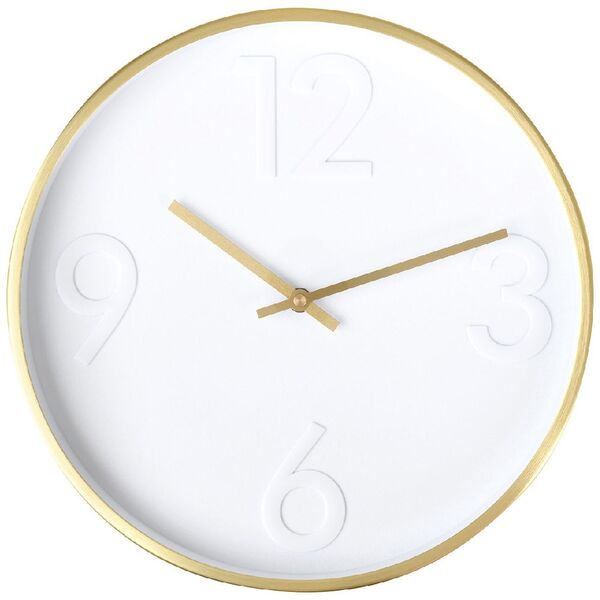 Otto 30cm Wall Clock Gold & White