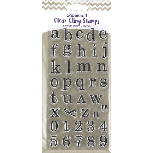Papercraft Clear Cling Stamps Alphabet Lower