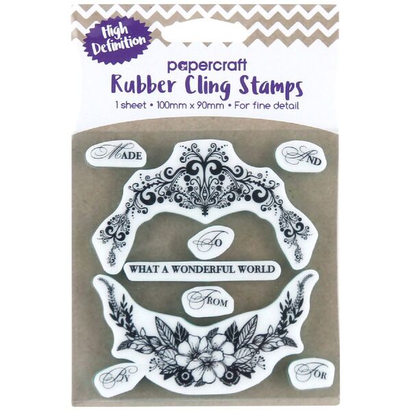 Papercraft Rubber Cling Stamps Wonderful World