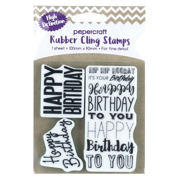 Papercraft Rubber Cling Stamps Birthday