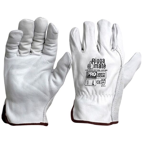 ProChoice Cow Grain Natural Leather Handling Gloves Medium
