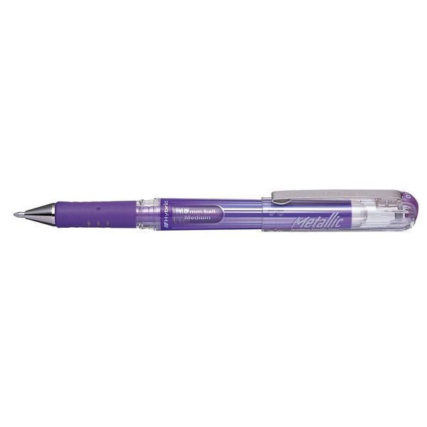Pentel Hybrid DX K230M Gel Grip Pen Metallic Violet