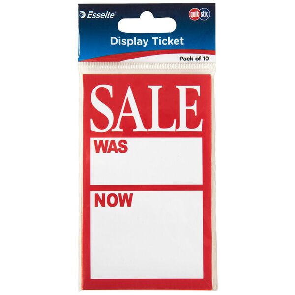 QuikStik A7 Sale Display Tickets Was/Now 10 Pack