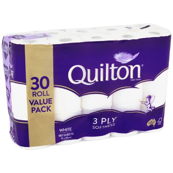 Quilton Toilet Tissue 3 Ply 30 Pack