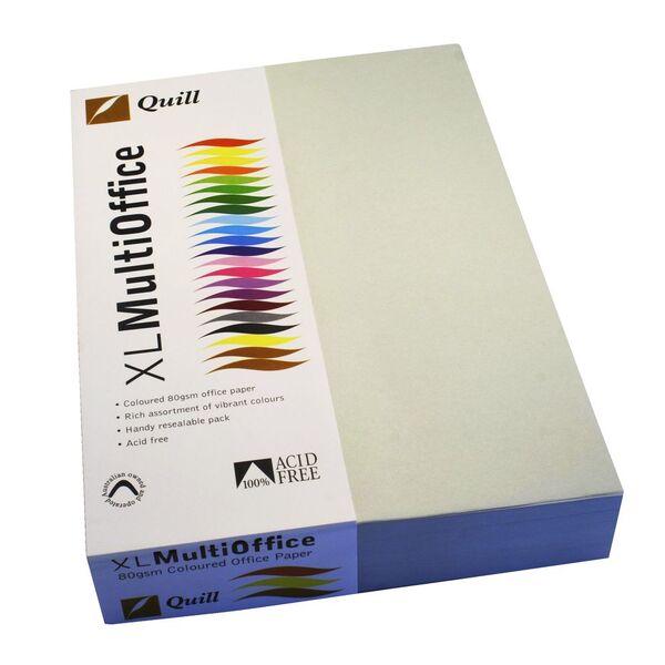 Quill Coloured Paper 80gsm A4 Grey 500 Sheet Ream