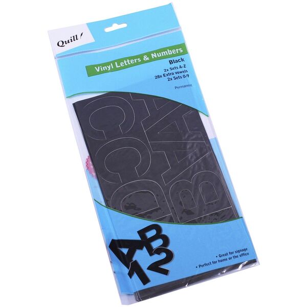 Quill Poster Board Vinyl Stickers Black 100 Pack