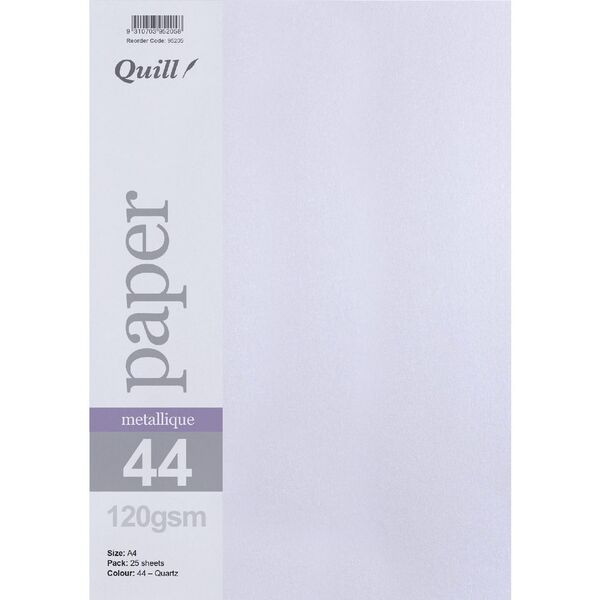 Quill A4 Paper Metallique Quartz 25 Pack