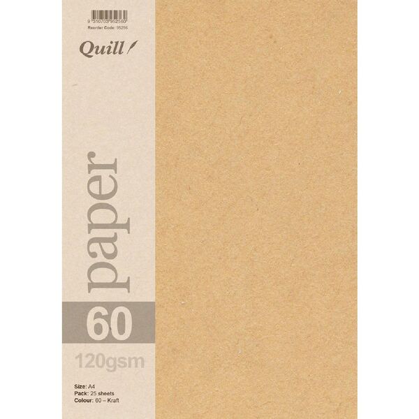 Quill A4 120gsm Kraft Paper 25 Pack