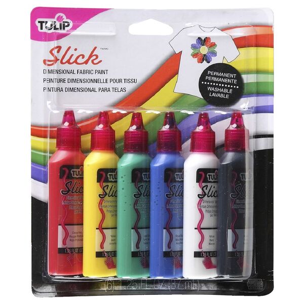 Tulip Dimensional Slick Fabric Paint 6 Pack