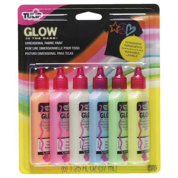 Tulip Dimensional Fabric Paint Glow 6 Pack
