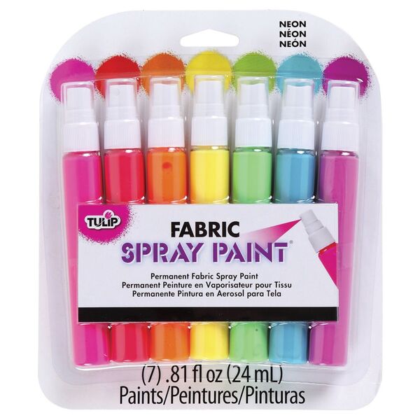 Tulip Fabric Spray Paint Neon 7 Pack