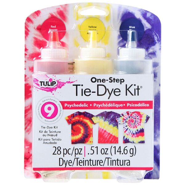 Tulip One Step 3 Colour Tie Dye Kit Psychedelic