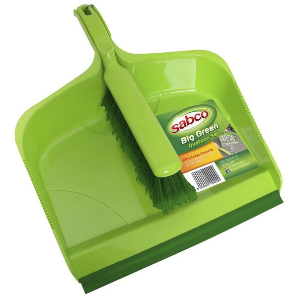 Sabco Large Dustpan and Brush Green