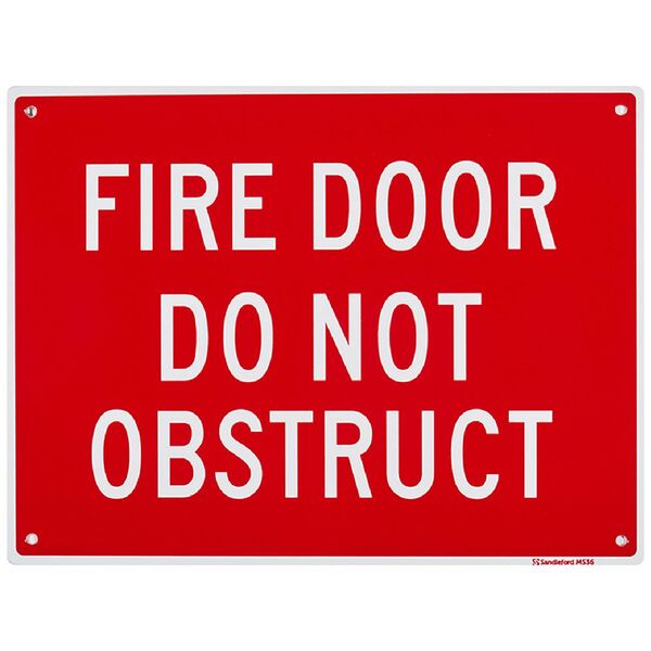Sandleford Fire Door Sign 300 x 225mm