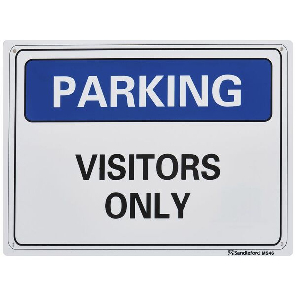 Sandleford Visitors Parking Only Sign 300 x 225mm