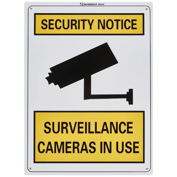 Sandleford Surveillance Cameras in Use Sign 300 x 225mm