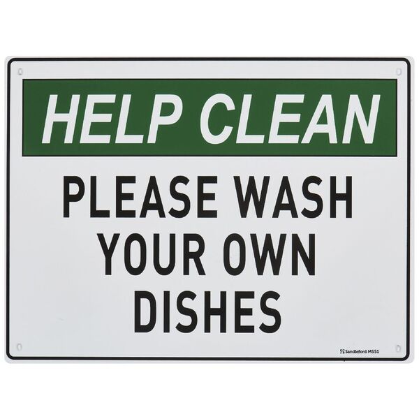 Sandleford Please Wash Your Own Dishes Sign 300 x 225mm