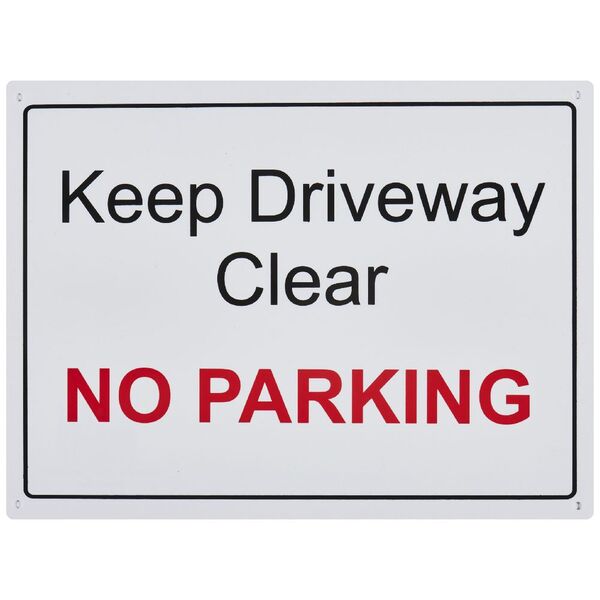 Sandleford Driveway No Parking Sign 300 x 225mm