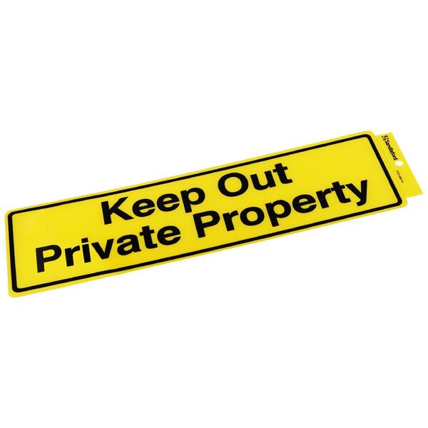 Sandleford Keep Out Private Property Self Adhesive Sign
