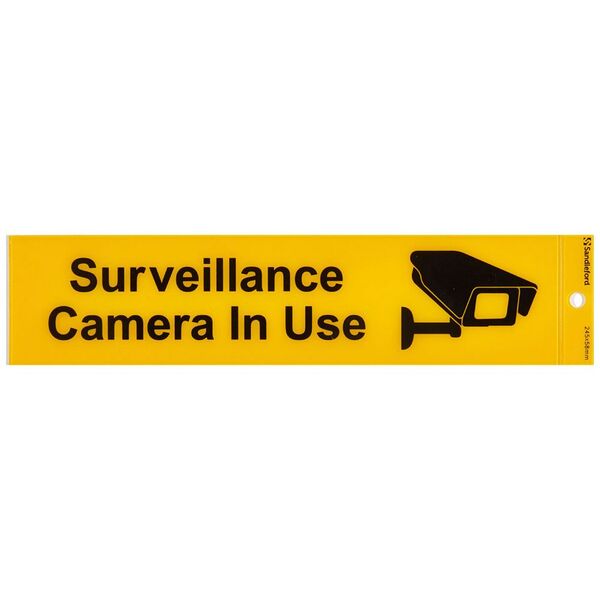 Sandleford Surveillance Camera Self-adhesive Sign