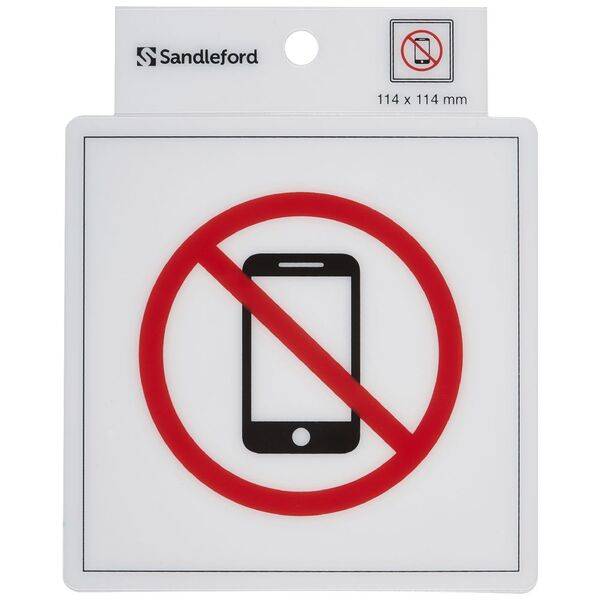 Sandleford No Phones Symbol Self-adhesive Sign