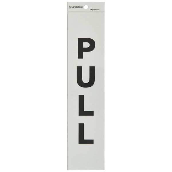 Sandleford Pull Self-adhesive Sign 245 x 58mm