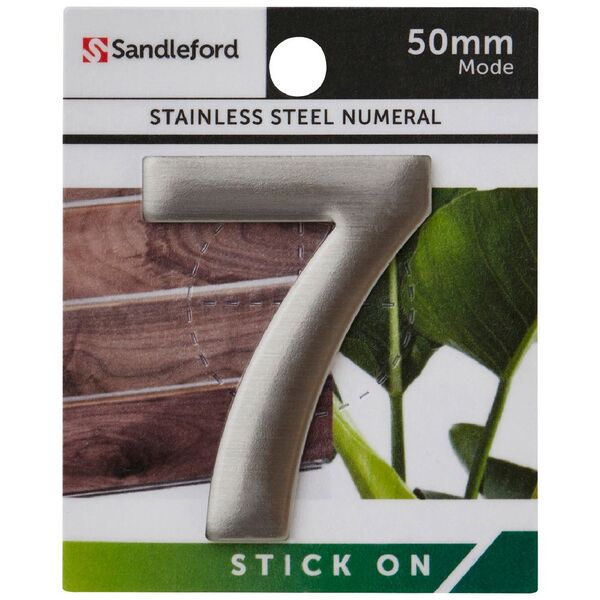 Sandleford 7 Self Adhesive Steel Sign 50mm