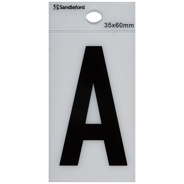 Sandleford A Self-adhesive Letter White 60 x 35mm