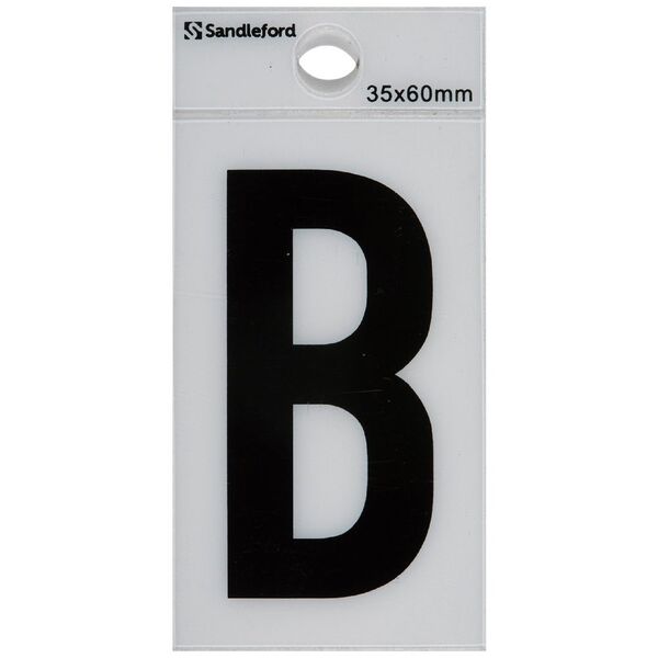 Sandleford B Self-adhesive Letter White 60 x 35mm