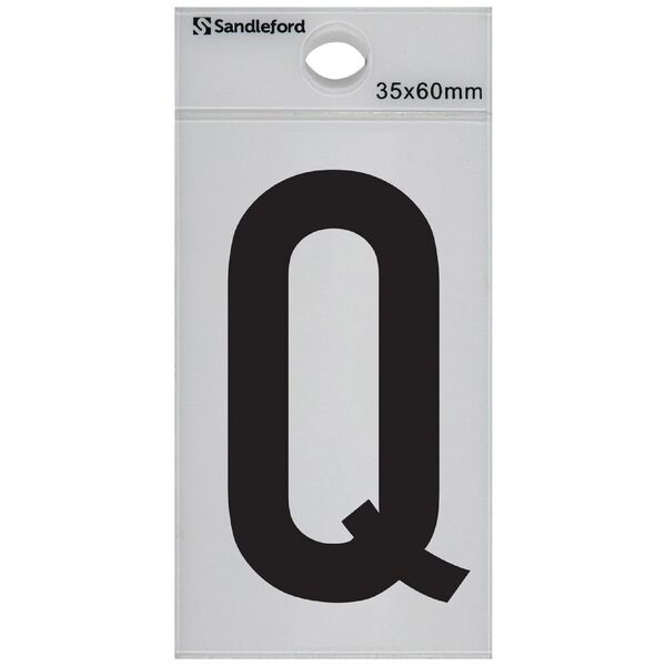 Sandleford Q Self-adhesive Letter White 60 x 35mm