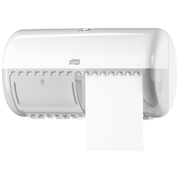 Tork T4 Twin Toilet Paper Roll Dispenser White