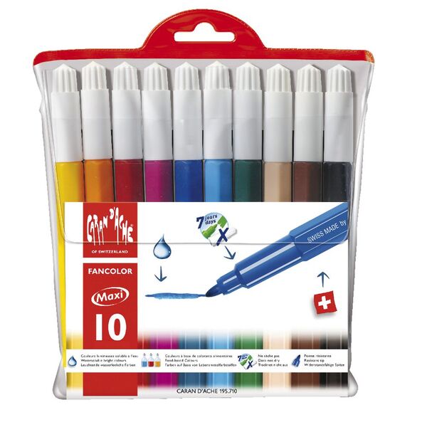 Caran d'Ache Fancolour Large Fibre Tipped Pens 10 Pack
