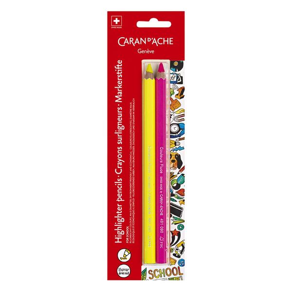 Caran d'Ache Maxi Fluo Pencils 2 Pack