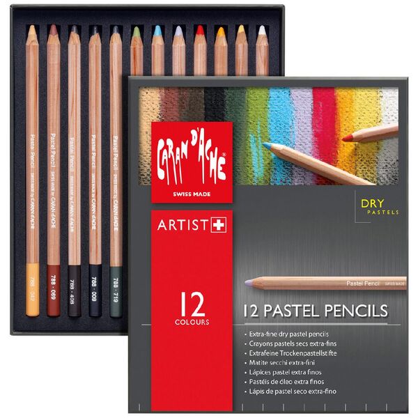 Caran d'Ache Pastel Pencils Assorted 12 Pack
