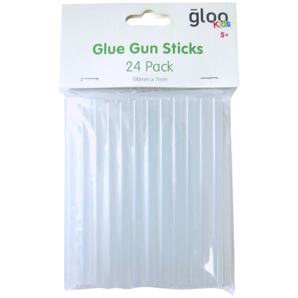 GLOO Kids Glue Gun Glue Sticks 24 Pack