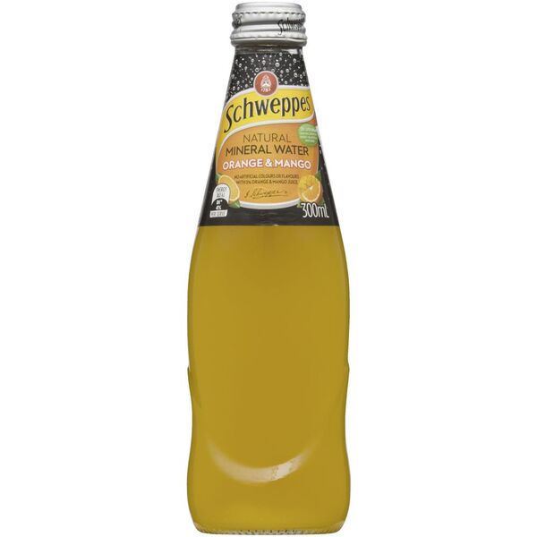 Schweppes Mineral Water Orange Mango 300mL 24 Pack