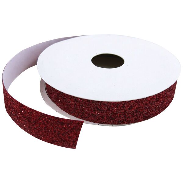 Little Learner Paper Tape 2m x 15mm Glitter Red